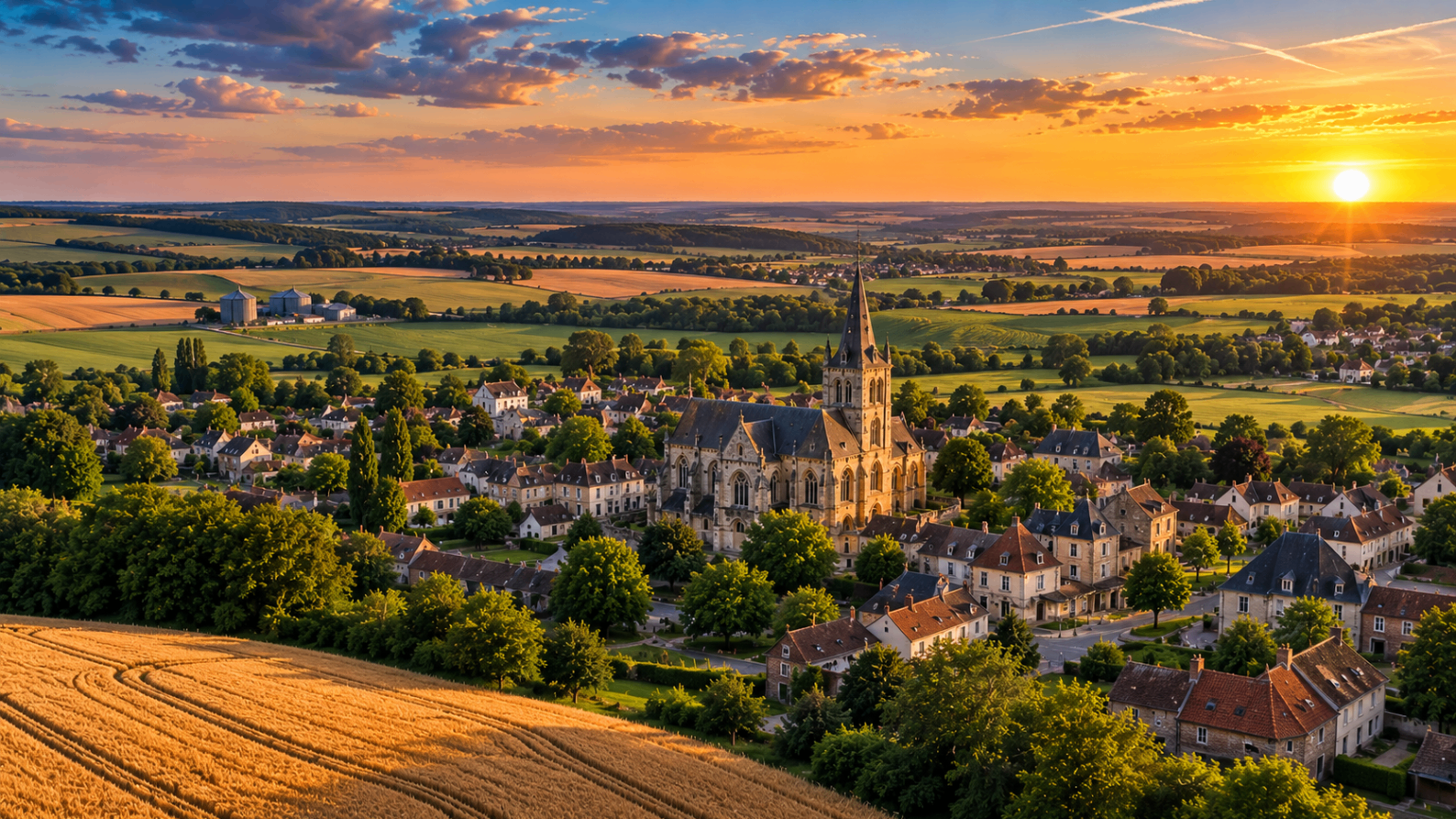 Toitures du secteur Plateau picard dans l'Oise